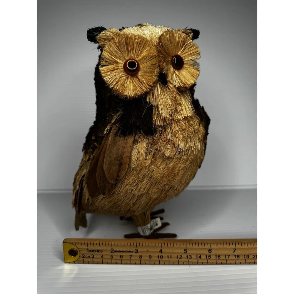Lot Of 2 Pottery Barn Lg Lightweight Woodland Twig Owl Figurine Autumn Decor NWT